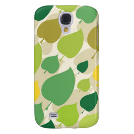 Colorful Nature Pattern Green Yellow Leaves HTC Vivid Covers