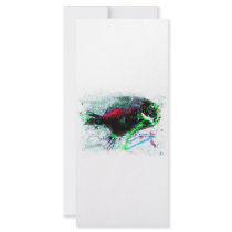Colorful Negative Image of a Dried fish Full Color Rack Card
