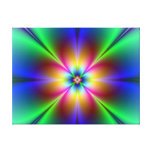 Colorful Neon Daisy Gallery Wrap Canvas