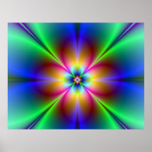 Colorful Neon Daisy Posters
