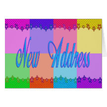 Colorful New Address Card