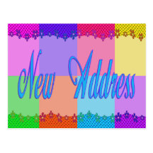 Colorful New Address Postcard