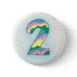 Colorful Number Two  Pins by CherylsArt