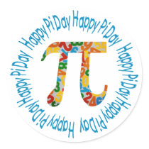 Colorful Numbers Pi Day Gifts and Tees stickers
