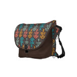 Colorful Oak Leaf Pattern Messenger Bag