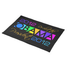 Colorful Obama 2012 placemat