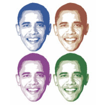 Colorful Obama Faces t-shirts by ProudPolitics Colorful Obama Faces t-shirts