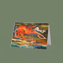 Colorful Octopus Funny Thank You Notecards