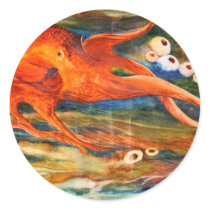 Colorful Octopus Scuba Diving Stickers by michelleys Colorful Octopus Scuba Diving Stickers
