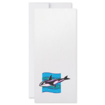 colorful orca design rack card