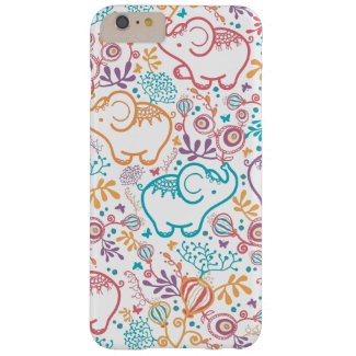 Colorful Oriental Elephants And Flowers Barely There iPhone 6 Plus Case