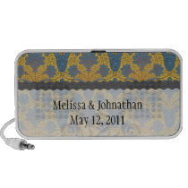 colorful ornate damask wedding keepsake laptop speakers