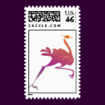 Colorful Ostrich Silhouette