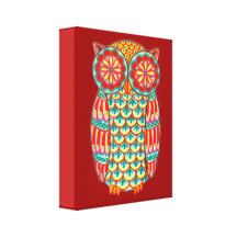 Colorful Owl Art on Canvas - Ready to Hang! Canvas Print
