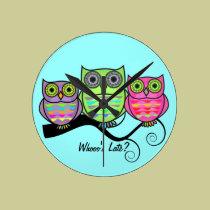 Colorful Owl Clock wall clocks