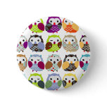 Colorful Owl Pattern Pins