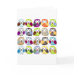 Colorful Owl Pattern Cards