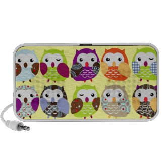 Colorful Owl pattern doodle speakers doodle