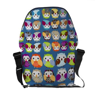 Colorful Owl Pattern Messenger Bag