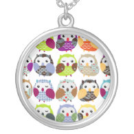 Colorful Owl pattern Necklace