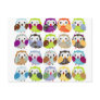 Colorful Owl Pattern Postcards Colorful Owl Pattern Postcards