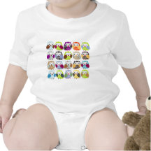 Colorful Owl Pattern T Shirts