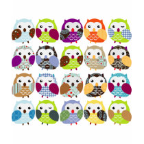 Colorful Owl Pattern t-shirts by blackunicorn Colorful Owl Pattern t-shirts