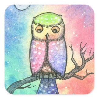Colorful Owl Stickers sticker