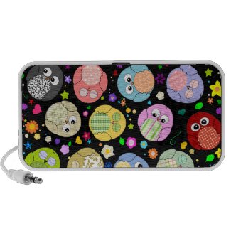 Colorful Owls and Flowers Design zazzle_doodle