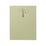 Colorful Owls in Pretty Tree Memo Note Pads