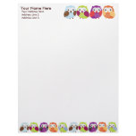 Colorful Owls Letterhead