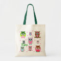 Colorful Owls Tote Bag bag