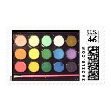 Colorful Paint Box Rainbow Stamp