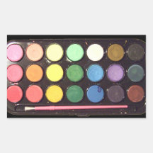 Colorful Paint Box Rainbow Stickers