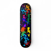 COLORFUL PAINT SPLATTER skateboards by dgpaulart COLORFUL PAINT SPLATTER skateboards