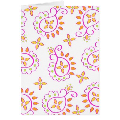 Paisley colorido - cartão por cycreation
