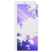 Colorful Palm Trees Grunge Layout Customized Rack Card