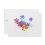 Colorful Palm Trees Illustration Announcement