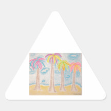 Colorful Palms-triangle sticker