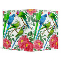 Colorful Parakeets Avery Binder