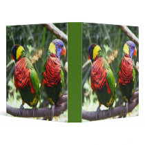 Colorful Parrots Binder