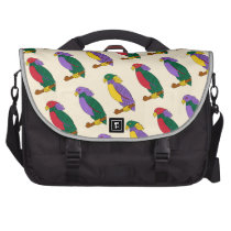 Colorful Parrots Purple Yellow Red and Green Laptop Bags at  Zazzle