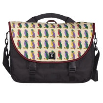Colorful Parrots Purple Yellow Red and Green Tiled Laptop  Computer Bag at Zazzle