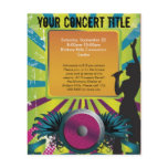 Colorful Party Flyer, Singer with Winged Speaker
