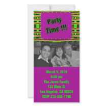 Colorful Party Invitation photo cards by DonnaGraysonAbstract Colorful Party Invitation photo cards