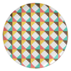 Colorful Pastel Aztec Native American Pattern Gift Party Plate