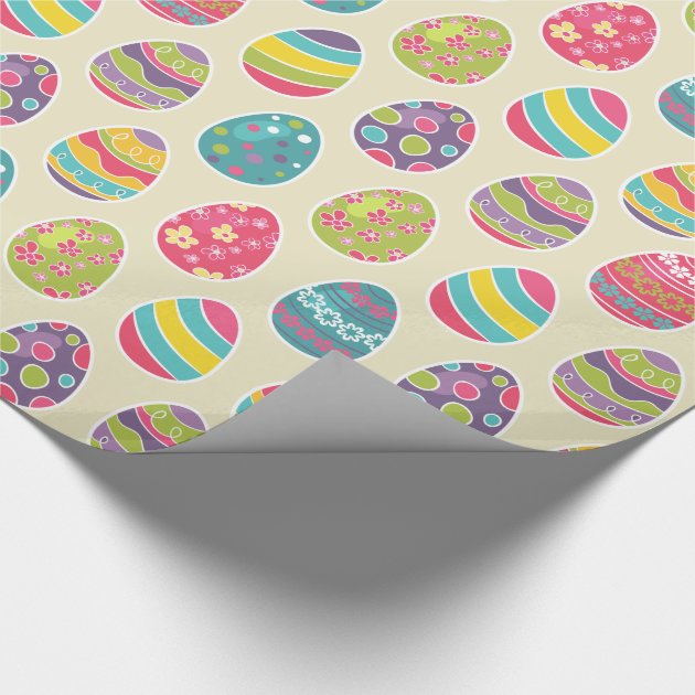 Colorful Pastel Easter Eggs Cute Pattern Wrapping Paper 4/4