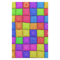 colorful patchwork stationery design