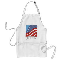 Colorful, Patriotic Abstract 4th of July Aprons