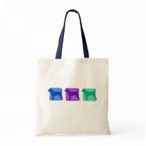 Colorful Patterdale Terrier Silhouettes Bag
